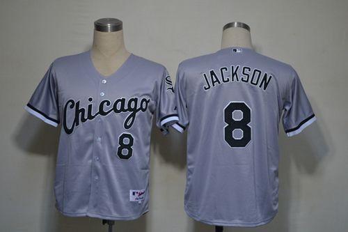 White Sox #8 Bo Jackson Grey Stitched MLB Jersey - Click Image to Close